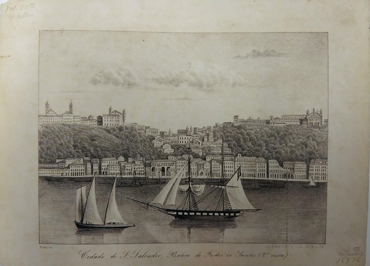 Cidade de São Salvador - Baía de Todos os Santos - Michellis 1845