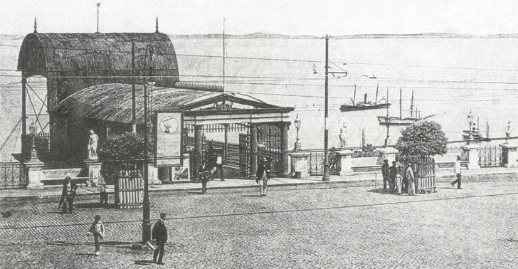 Elevador Lacerda visto de cima 1878