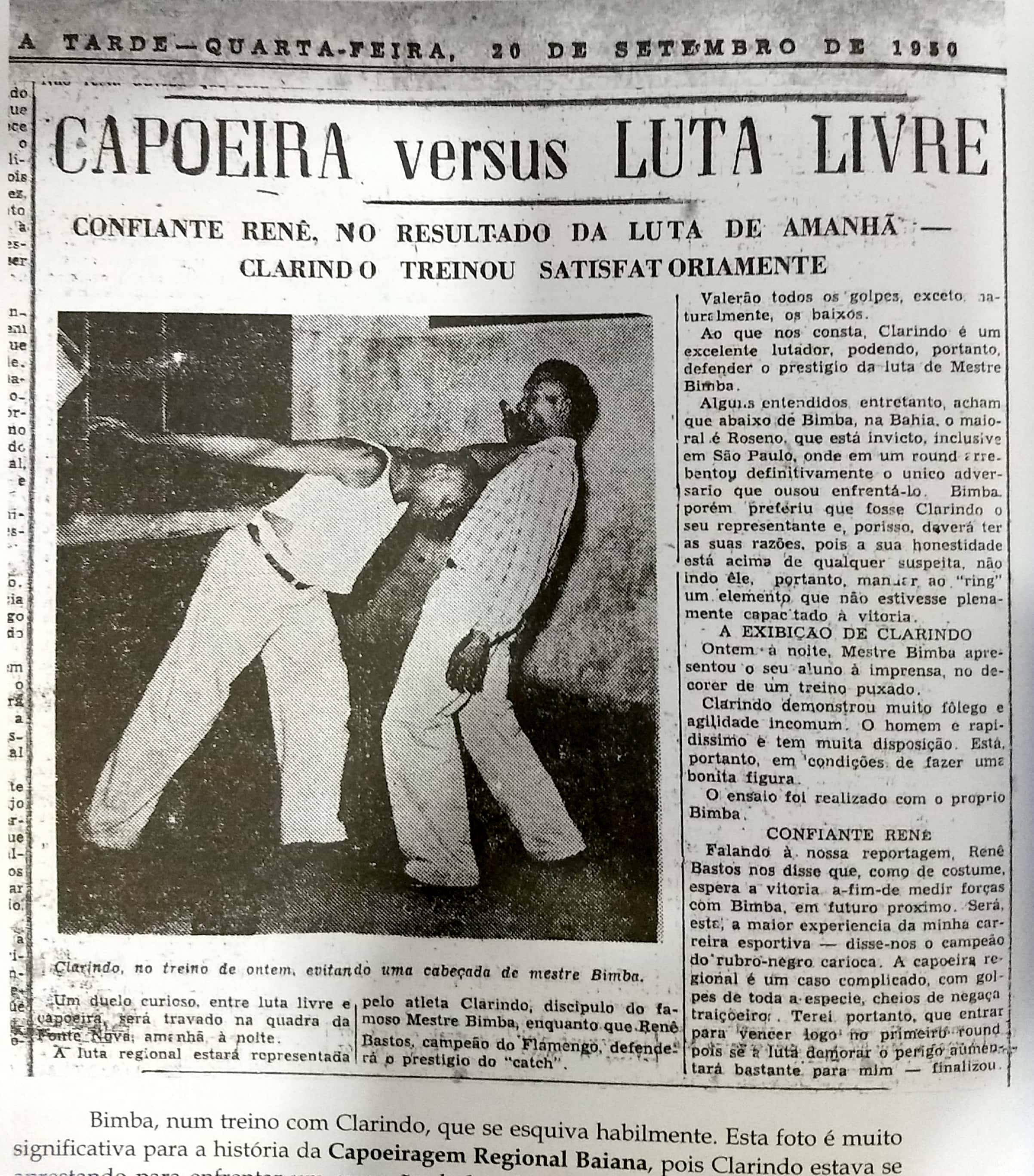 Matéria com Mestre Bimba